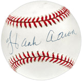 Hank Aaron Autographed Official NL Baseball Atlanta Braves Beckett BAS #AE08321