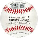 Hank Aaron Autographed Official NL Baseball Atlanta Braves Beckett BAS #AE08321