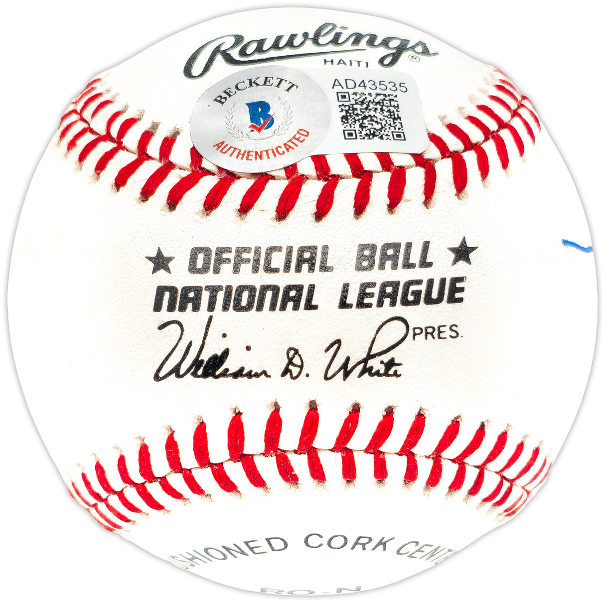 Lou Brock & Rickey Henderson Autographed Official NL Baseball St. Louis Cardinals Oakland A's Beckett BAS #AD43535