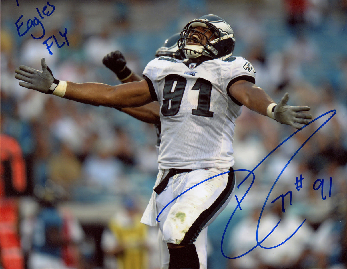 Darryl Tapp Autographed 35 Count Lot of 8x10 Photos Philadelphia Eagles "Fly Eagles Fly" SKU #238272