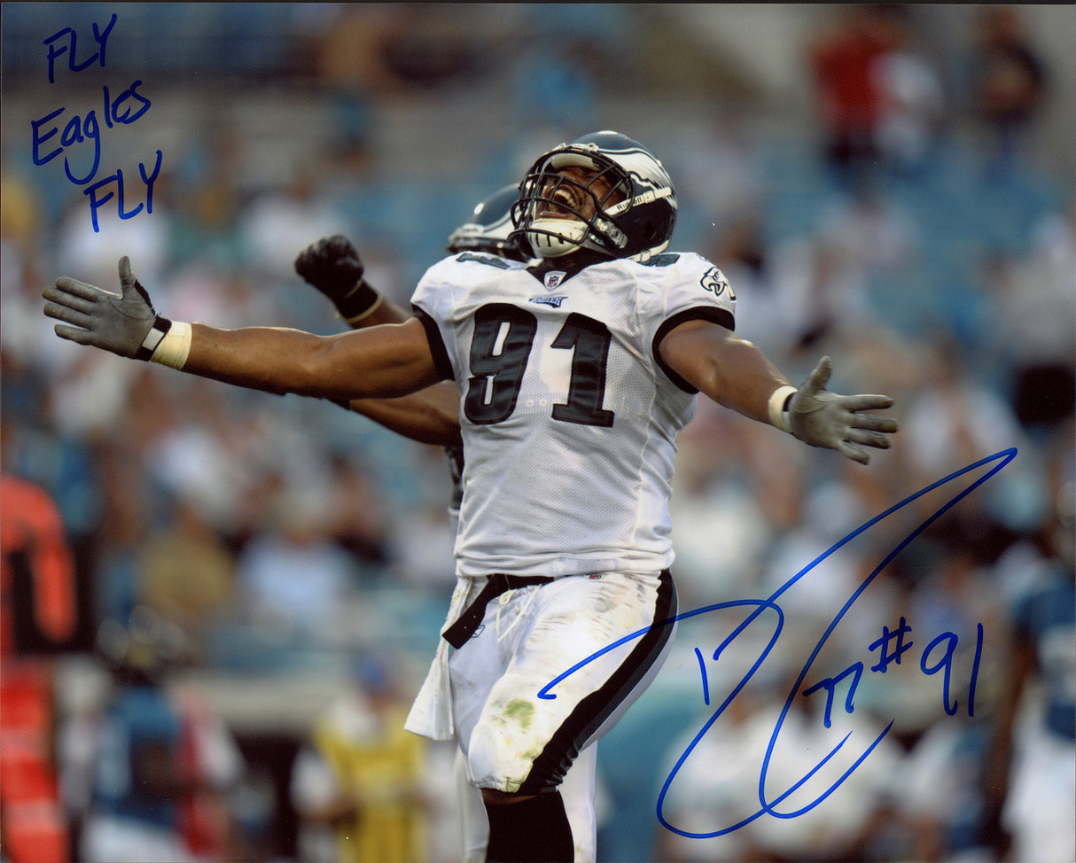 Darryl Tapp Autographed 39 Count Lot of 8x10 Photos Philadelphia Eagles "Fly Eagles Fly" SKU #238273