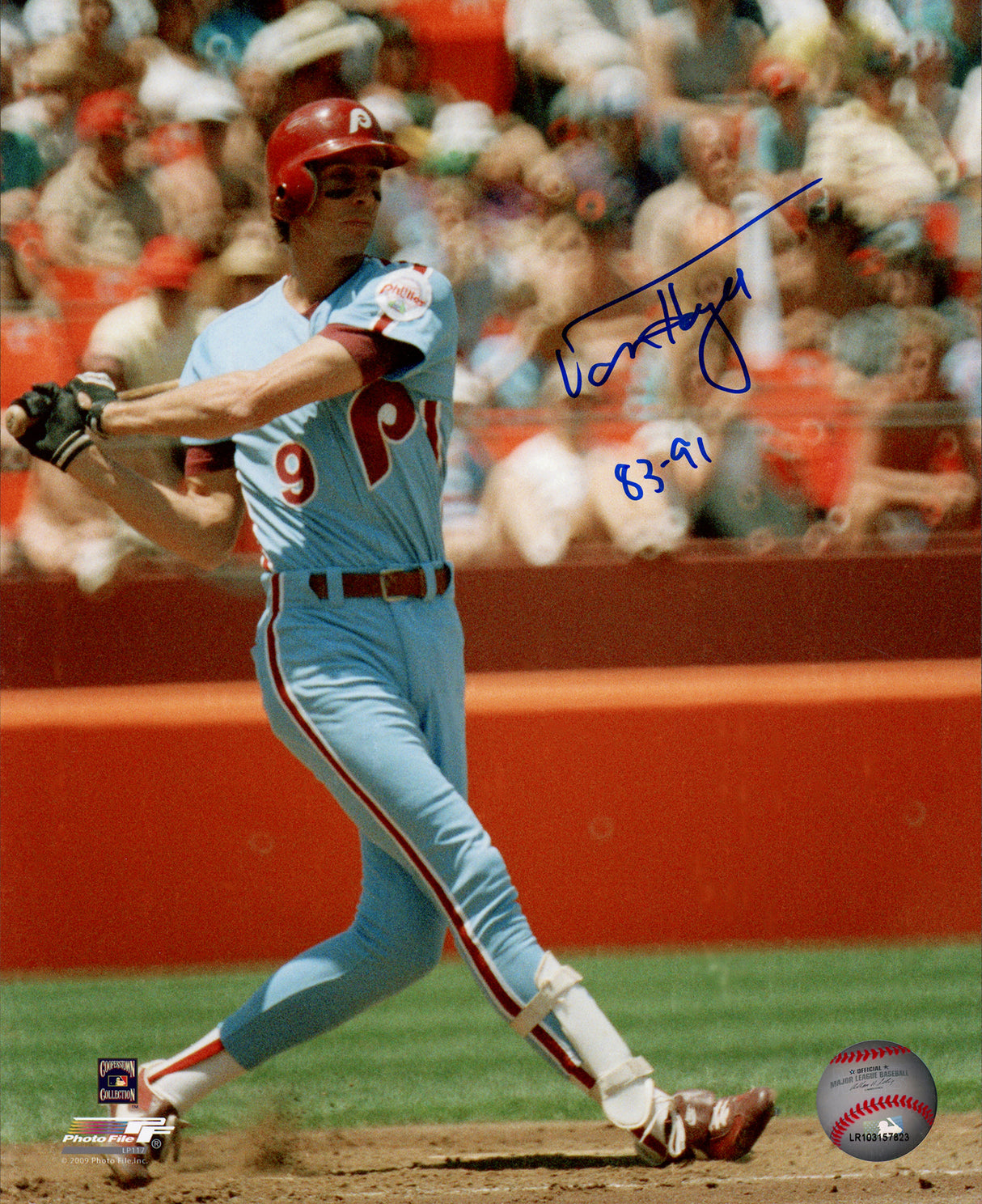 Von Hayes Autographed 50 Count Lot of 8x10 Photos Philadelphia Phillies "83-91" SKU #238280