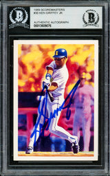 Ken Griffey Jr. Autographed 1989 Scoremasters Rookie Card #30 Seattle Mariners Beckett BAS #13609076