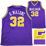 Utah Jazz Karl Malone Autographed Purple Jersey JSA Stock #237063