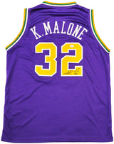 Utah Jazz Karl Malone Autographed Purple Jersey JSA Stock #237063