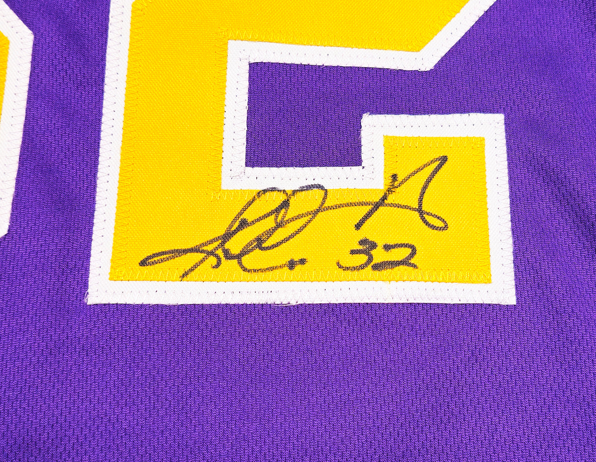 Utah Jazz Karl Malone Autographed Purple Jersey JSA Stock #237063