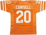 Texas Longhorns Earl Campbell Autographed Orange Jersey JSA Stock #237060