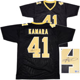 New Orleans Saints Alvin Kamara Autographed Black Jersey Beckett BAS Witness Stock #238209