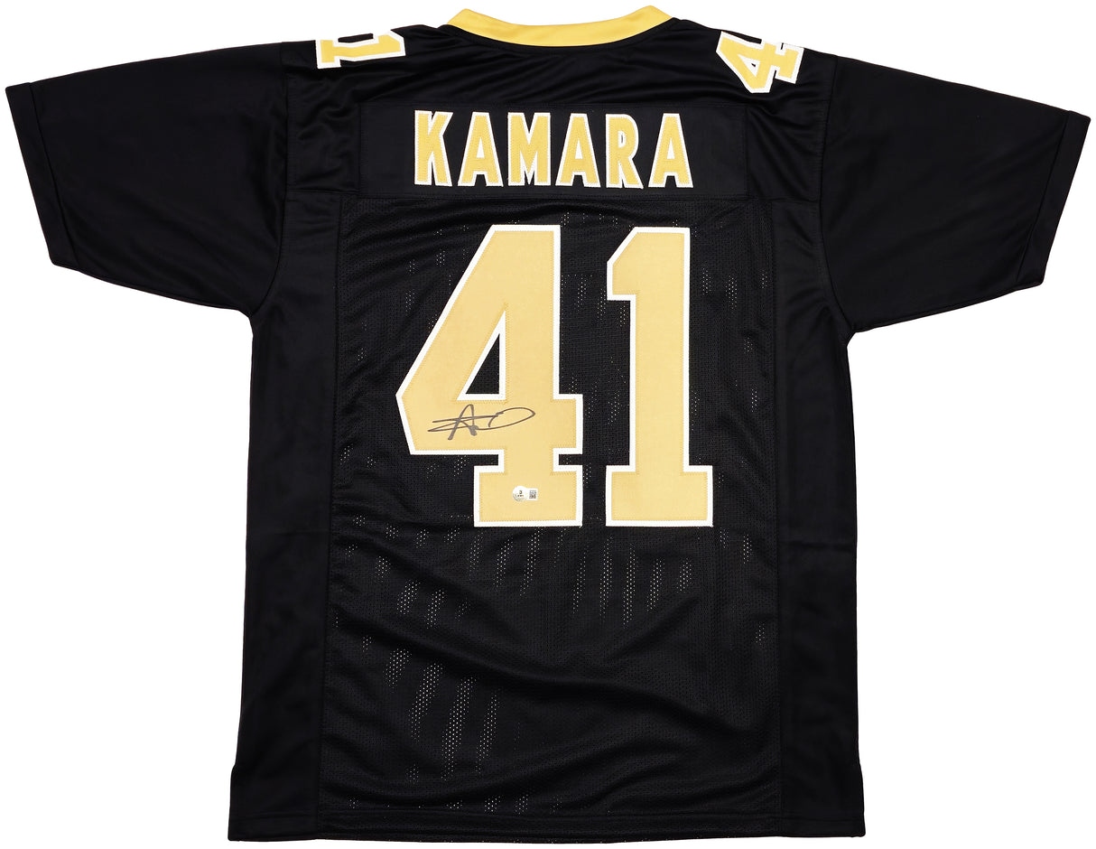 New Orleans Saints Alvin Kamara Autographed Black Jersey Beckett BAS Witness Stock #238209