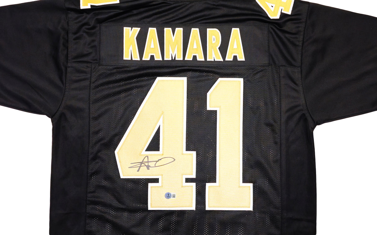 New Orleans Saints Alvin Kamara Autographed Black Jersey Beckett BAS Witness Stock #238209