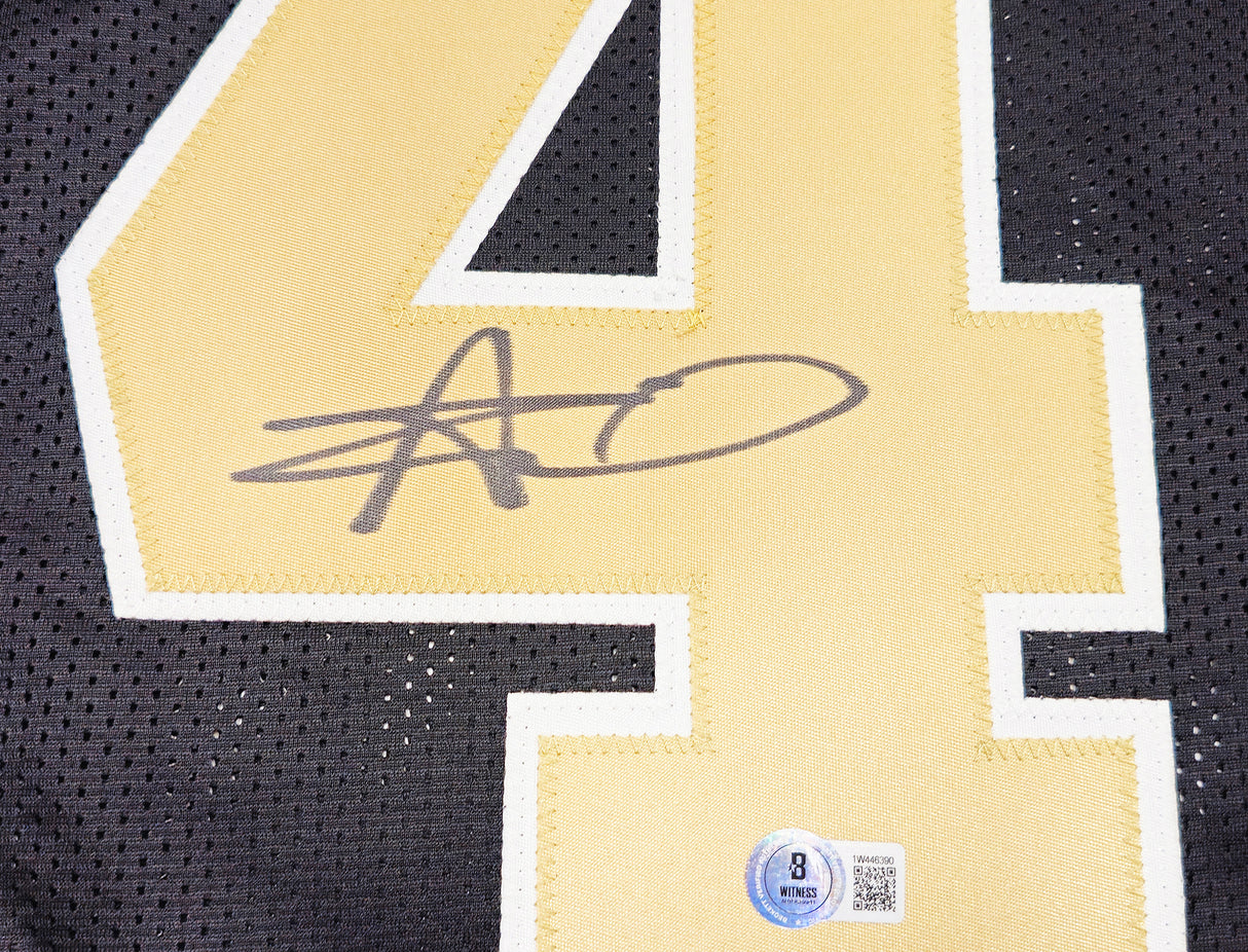 New Orleans Saints Alvin Kamara Autographed Black Jersey Beckett BAS Witness Stock #238209