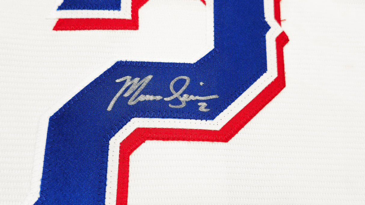 Texas Rangers Marcus Semien Autographed White Nike Jersey Size 2XLT Beckett BAS Witness Stock #236691