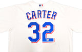 Texas Rangers Evan Carter Autographed White Nike Jersey Size XLT Beckett BAS Witness Stock #236693