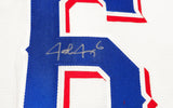 Texas Rangers Josh Jung Autographed White Nike Jersey Size 2XLT "23 WS Champs" Beckett BAS Witness Stock #236687