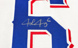 Texas Rangers Josh Jung Autographed White Nike Jersey Size 2XLT Beckett BAS Witness Stock #236689