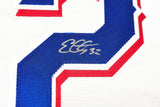 Texas Rangers Evan Carter Autographed White Nike Jersey Size XLT "23 WS Champs" Beckett BAS Witness Stock #236695