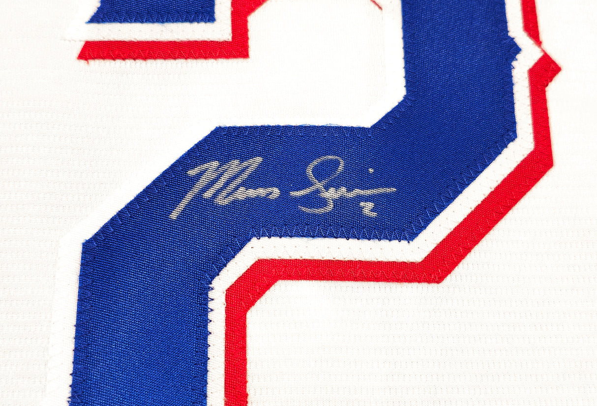 Texas Rangers Marcus Semien Autographed White Nike Jersey Size 2XLT "23 WS Champs" Beckett BAS Witness Stock #236690