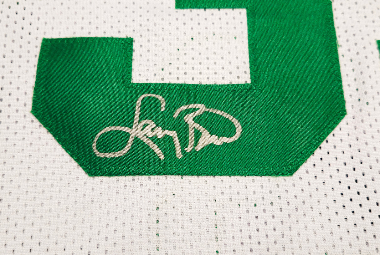 Boston Celtics Larry Bird Autographed White Jersey Beckett BAS Witness Stock #236681