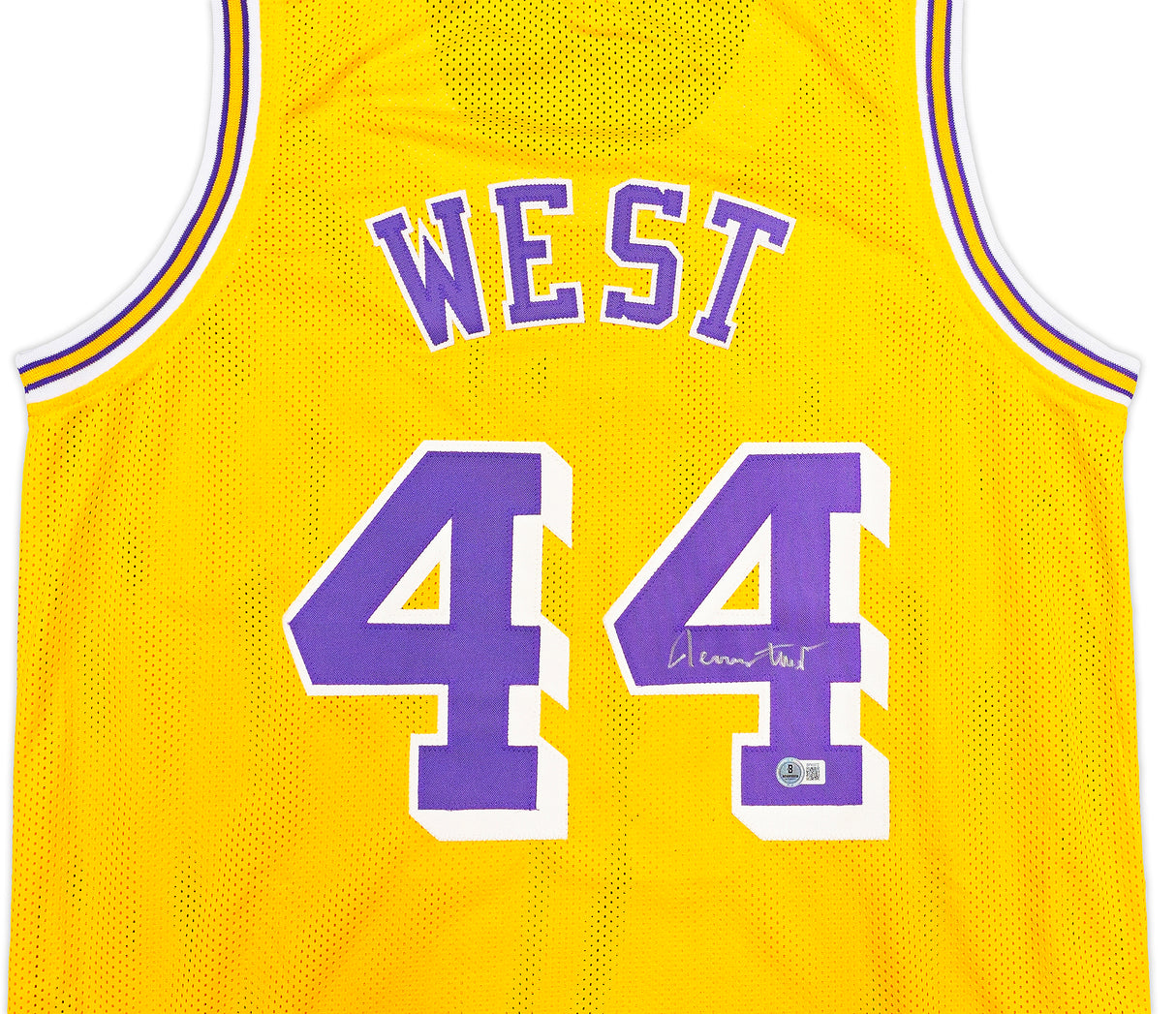 Los Angeles Lakers Jerry West Autographed Yellow Jersey Stock #237710