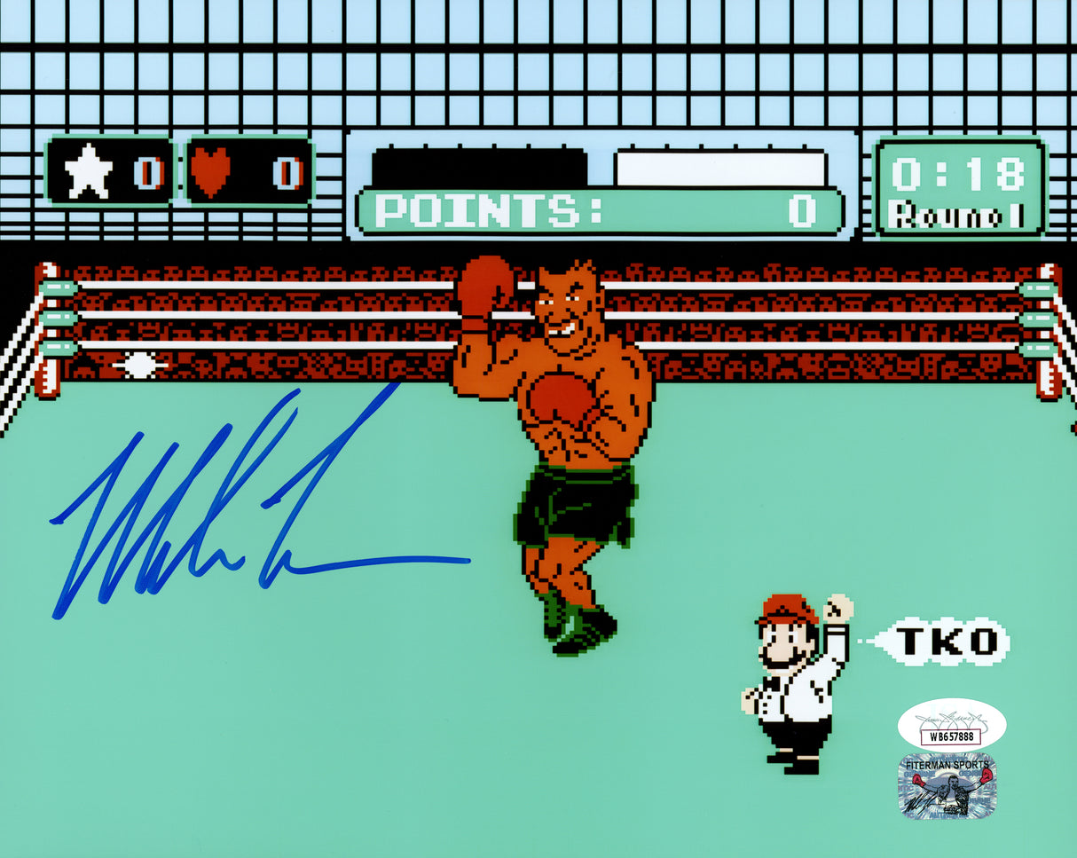 Mike Tyson Autographed 8x10 Photo Nintendo NES Punch-Out!! JSA Witness Stock #237636