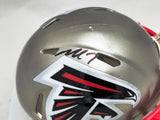 Michael Vick Autographed Atlanta Falcons Flash Silver Speed Mini Helmet Beckett BAS Witness #1W259528