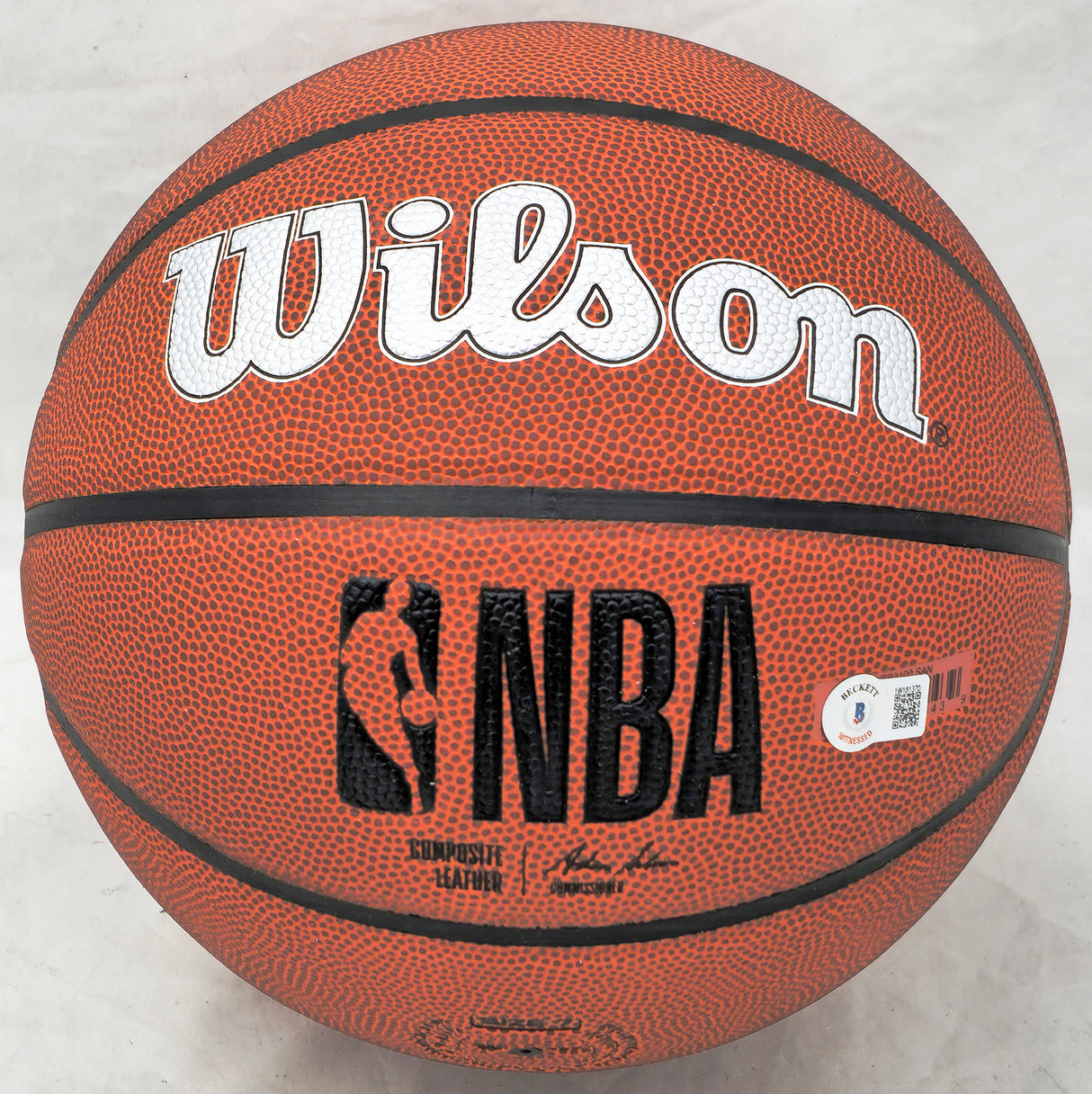 Tony Parker Autographed Official NBA Leather San Antonio Spurs Logo Basketball (Smudged) Beckett BAS Witness #1W181370