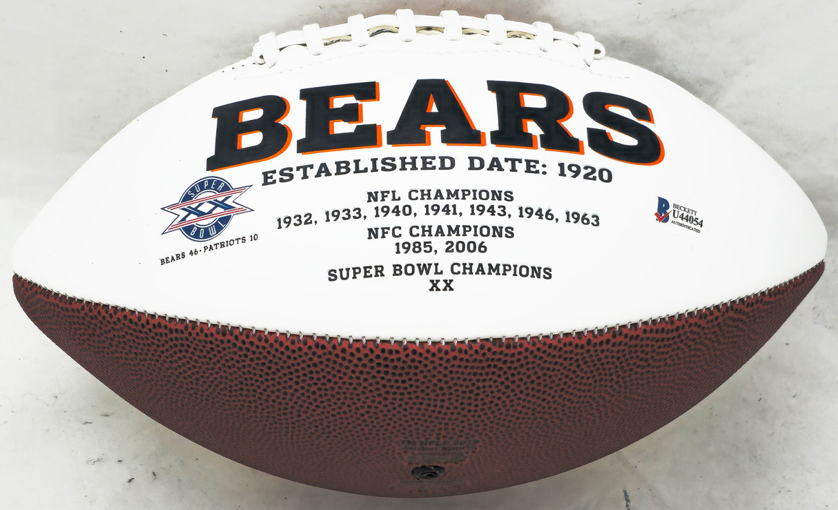 Dick Butkus Autographed Official Chicago Bears White Logo Football "HOF 79" Beckett BAS #U44054