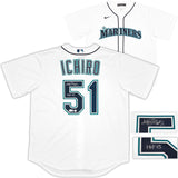 Seattle Mariners Ichiro Suzuki Autographed White Nike Jersey Size L "HOF 25" IS Holo & Beckett BAS Witness QR Stock #238311