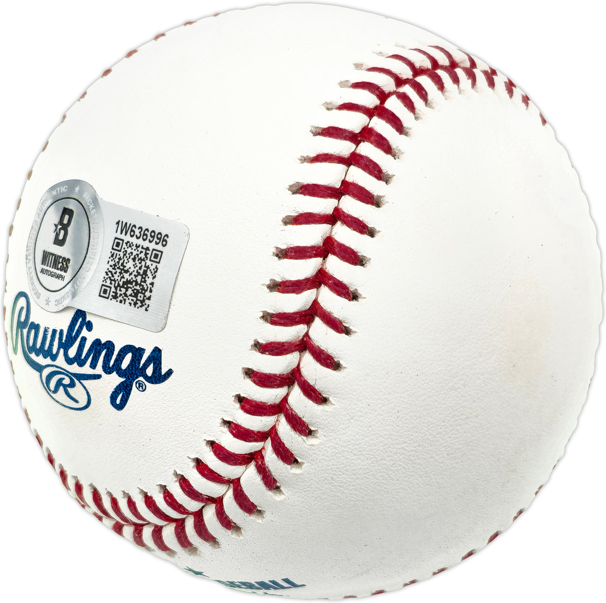 Marcell Ozuna Autographed Official MLB Baseball Atlanta Braves "Ozuna from the Braves" (Smudged) Beckett BAS Witness #1W636996