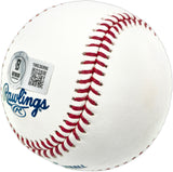 Marcell Ozuna Autographed Official MLB Baseball Atlanta Braves "Ozuna from the Braves" (Smudged) Beckett BAS Witness #1W636996