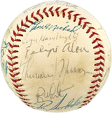 1971 New York Yankees Team Autographed Official Cronin AL Baseball With 17 Signatures Including Thurman Munson (Signed Twice) PSA/DNA #AO07206