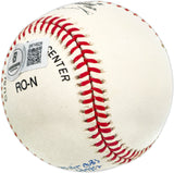 Carl Erskine Autographed Official NL Baseball Brooklyn Dodgers Stat Ball Beckett BAS QR #BN14928