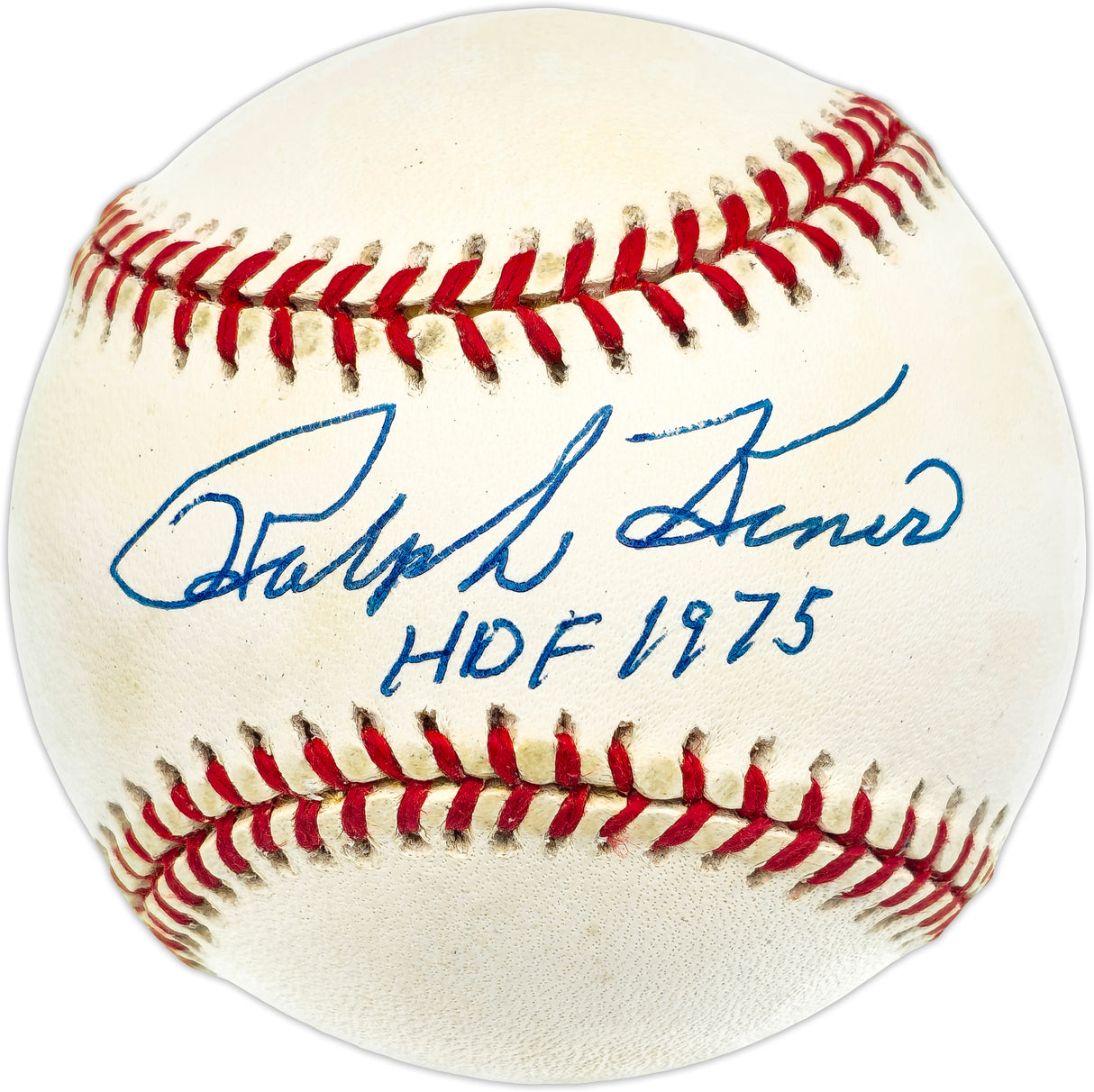 Ralph Kiner Autographed Official NL Baseball Pittsburgh Pirates "HOF 1975" Beckett BAS QR #BN14937