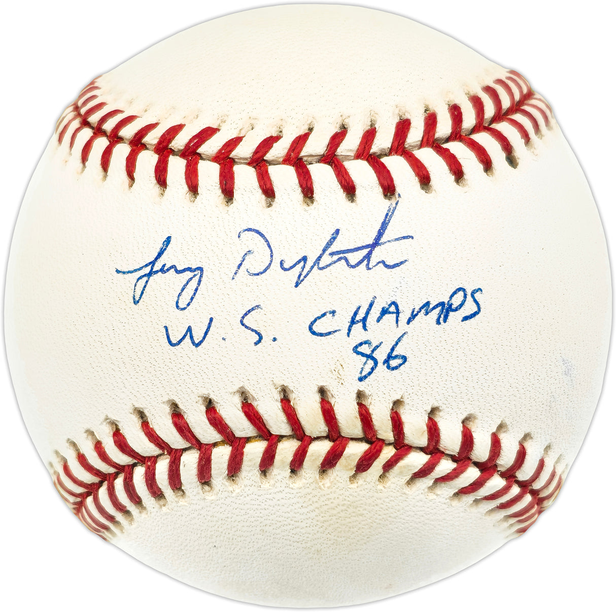 Lenny Dykstra Autographed Official NL Baseball New York Mets "WS Champs 86" Beckett BAS QR #BN14951