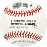 Lenny Dykstra Autographed Official NL Baseball New York Mets "WS Champs 86" Beckett BAS QR #BN14951