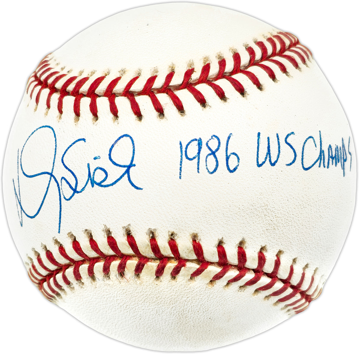 Doug Sisk Autographed Official NL Baseball New York Mets "1986 WS Champs" Beckett BAS QR #BN14957