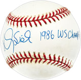 Doug Sisk Autographed Official NL Baseball New York Mets "1986 WS Champs" Beckett BAS QR #BN14957