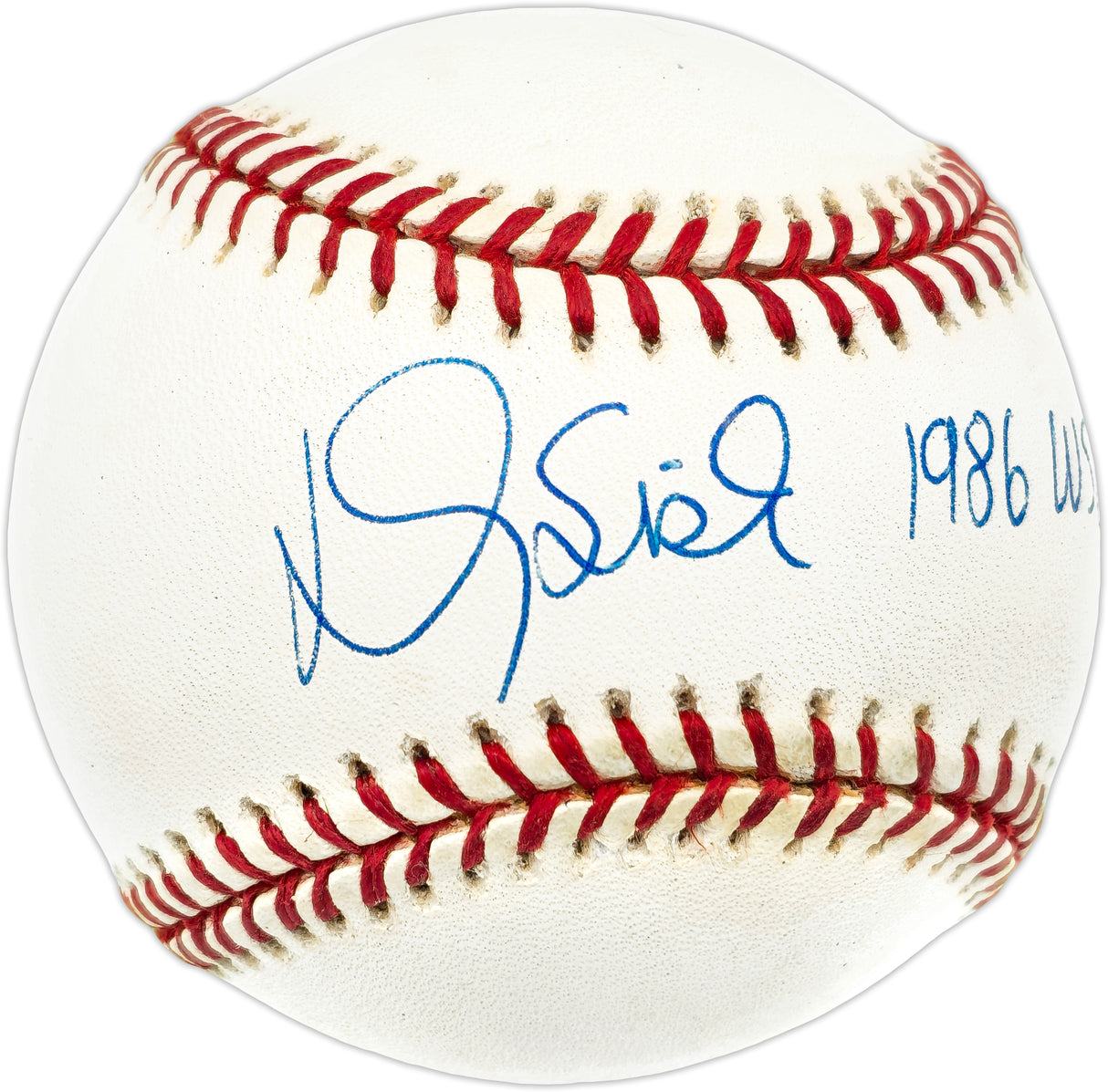 Doug Sisk Autographed Official NL Baseball New York Mets "1986 WS Champs" Beckett BAS QR #BN14957