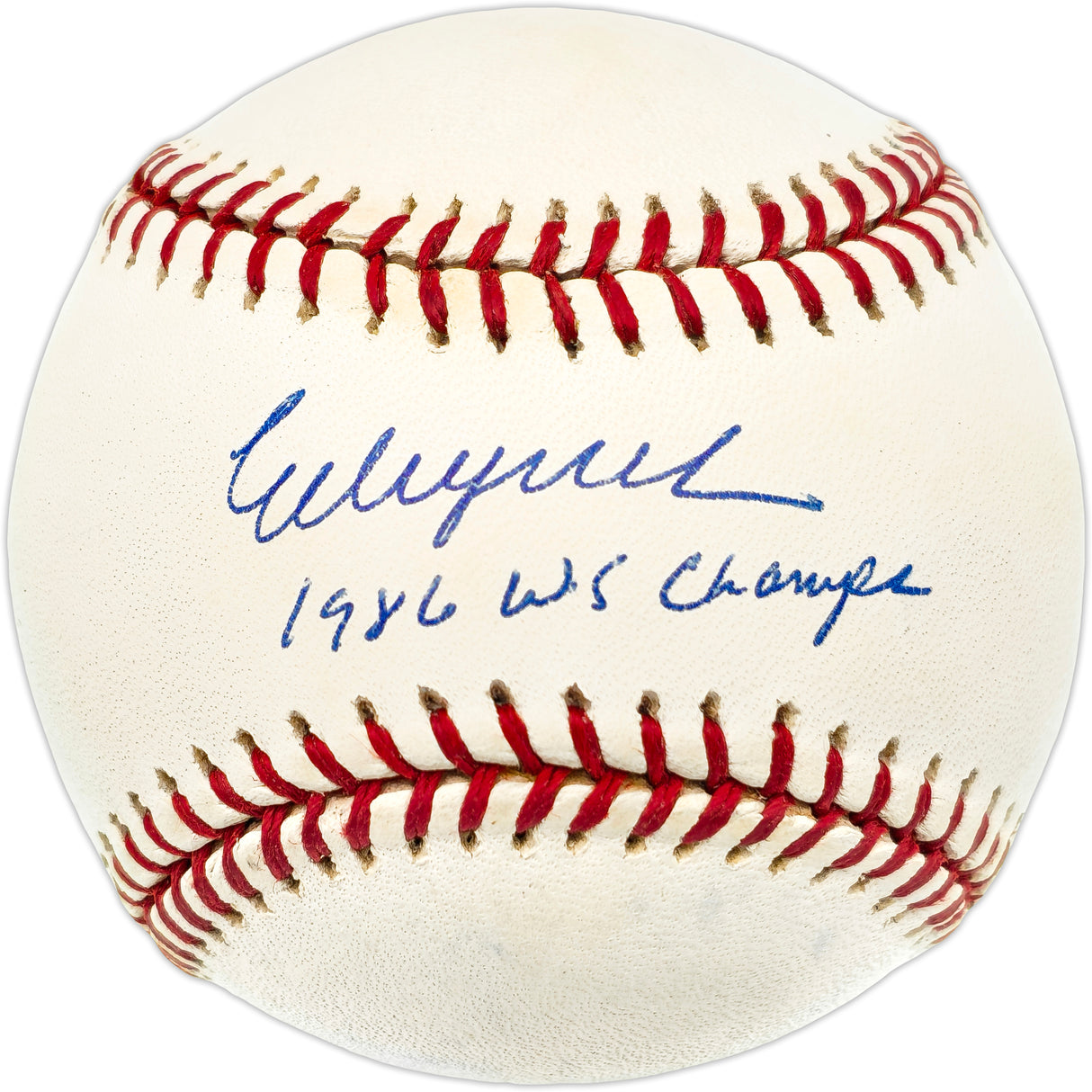 Ed Lynch Autographed Official NL Baseball New York Mets "1986 WS Champs" Beckett BAS QR #BN14963