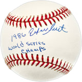 Rafael Santana Autographed Official NL Baseball New York Mets "1986 World Series Champs" Beckett BAS QR #BN14964