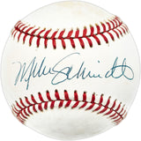 Mike Schmidt Autographed Official NL Baseball Philadelphia Phillies Beckett BAS QR #BN14995