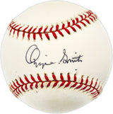 Ozzie Smith Autographed Official NL Baseball St. Louis Cardinals Beckett BAS QR #BN15014