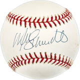 Mike Schmidt Autographed Official NL Baseball Philadelphia Phillies Beckett BAS QR #BN15025