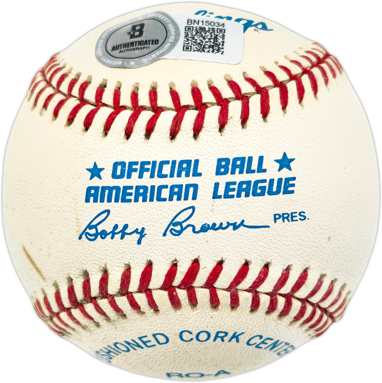 Ken Griffey Jr. Autographed Official AL Baseball Seattle Mariners Beckett BAS QR #BN15034