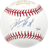 Hisashi Iwakuma Autographed Official Stat Logo MLB Baseball Seattle Mariners #7/100 JSA #M61356