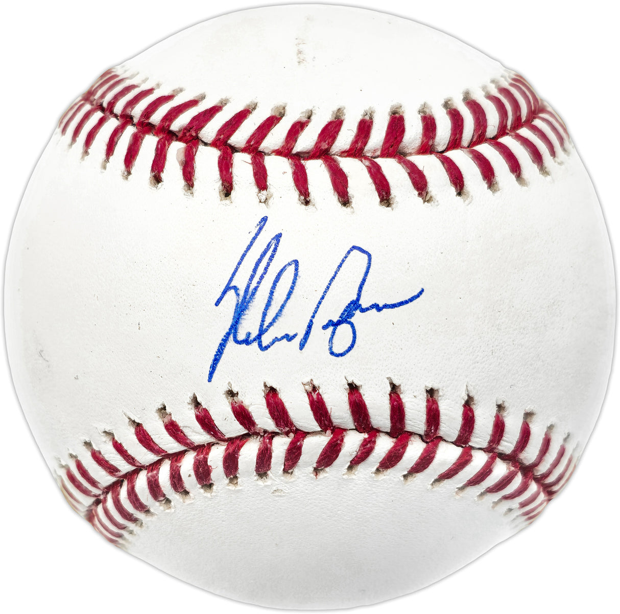 Nolan Ryan Autographed Official MLB Baseball Texas Rangers (Smudged) Beckett BAS QR #BN15891