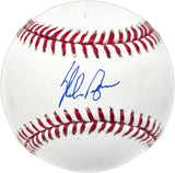 Nolan Ryan Autographed Official MLB Baseball Texas Rangers (Smudged) Beckett BAS QR #BN15891