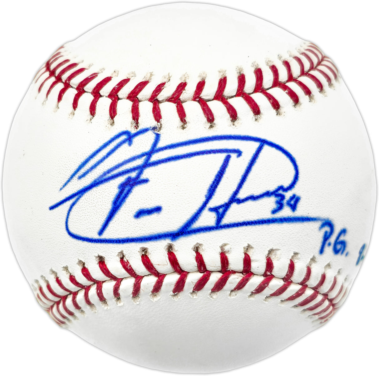 Felix Hernandez Autographed Official MLB Baseball Seattle Mariners "P.G. 8-15-12" PSA/DNA #4A52874