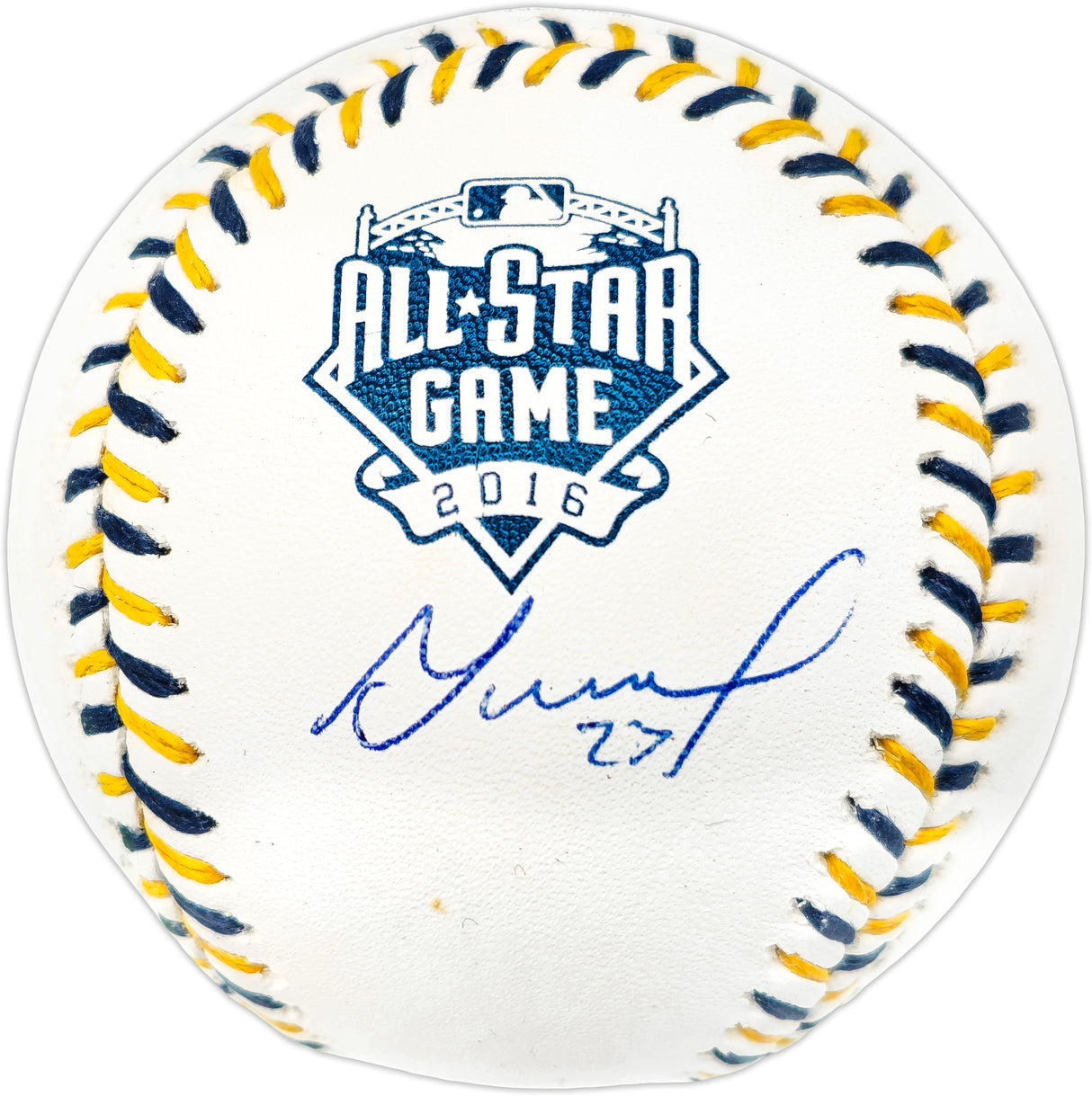 Jose Altuve Autographed Official 2016 All Star Game Logo Baseball Houston Astros JSA #WIT562812