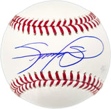 Sammy Sosa Autographed Official MLB Baseball Chicago Cubs (Smudged) Beckett BAS Witness #2W197624